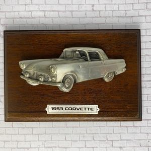 Cool 3D Metal T-Bird Ford Thunderbird On Wood Plague